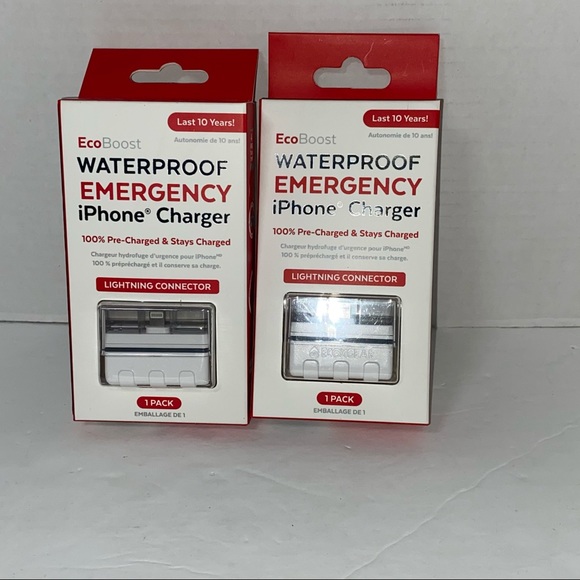 Waterproof Emergency iPhone Chargesr X 2 - Picture 3 of 5